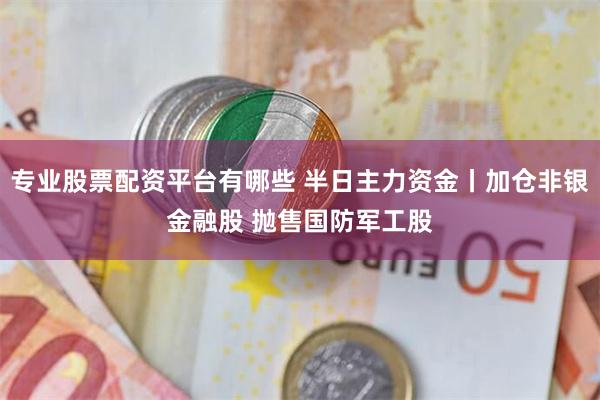 专业股票配资平台有哪些 半日主力资金丨加仓非银金融股 抛售国防军工股