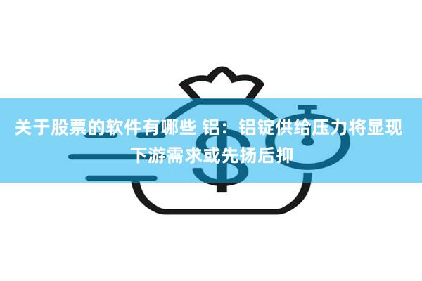 关于股票的软件有哪些 铝：铝锭供给压力将显现 下游需求或先扬后抑