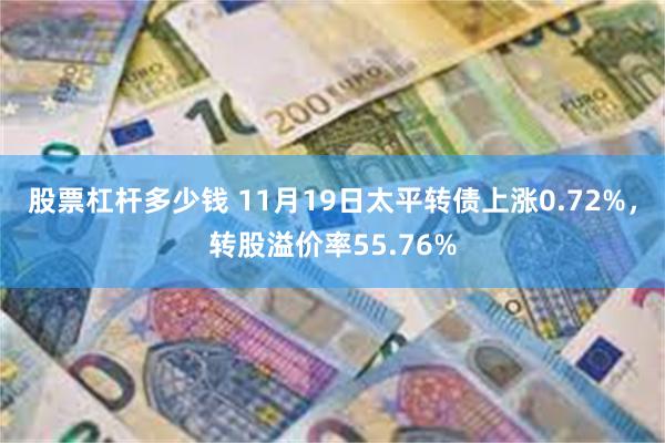 股票杠杆多少钱 11月19日太平转债上涨0.72%，转股溢价率55.76%